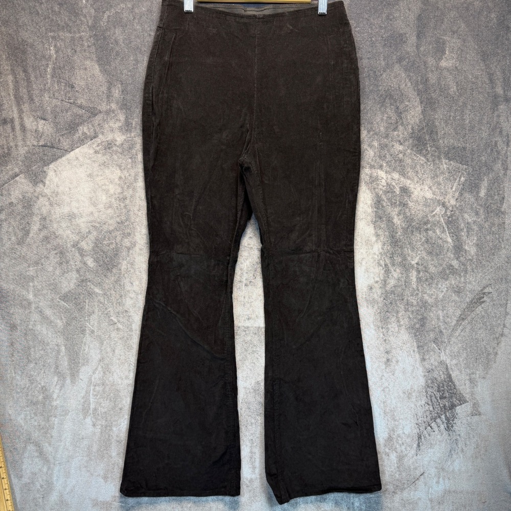No Boundaries Pants Womens M 7-9 Brown Cotton Corduroy Flare Pull On Casual